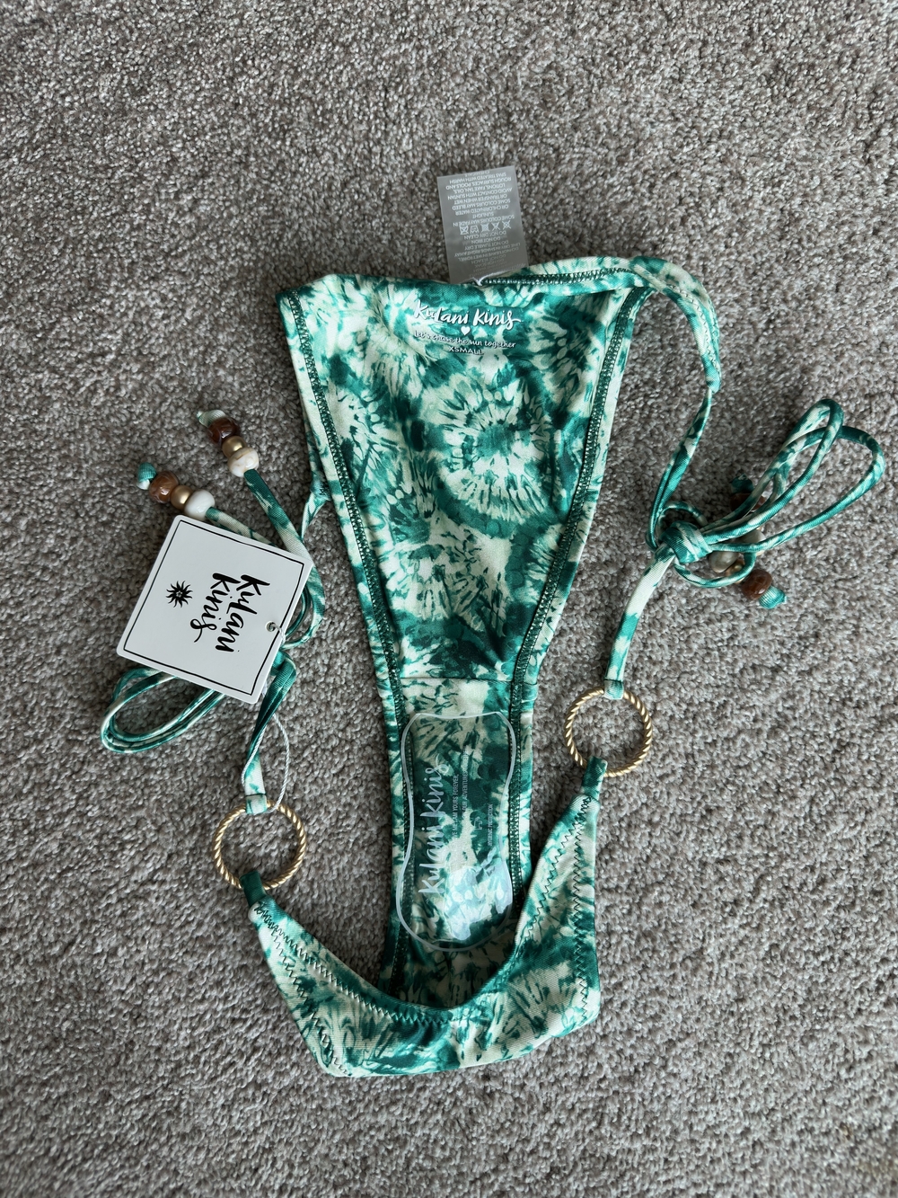 Kulani Kinis XS Ring Cheeky Side Tie Bikini Bottoms - Picture 3 of 4